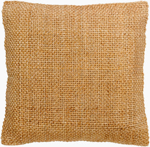 Surya Meerut Accent Pillow - 18"X18" Luxurious Jute Design, Soft Texture, Easy Care For Modern Elegance Beige Jute,Jute Mut001-1818