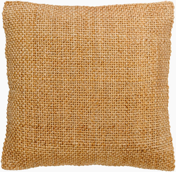 Surya Meerut Accent Pillow - 18"X18" Luxurious Jute Design, Soft Texture, Easy Care For Modern Elegance Beige Jute,Jute Mut001-1818