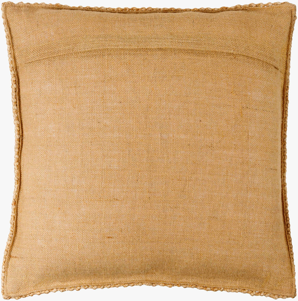 Surya Meerut Accent Pillow - 18"X18" Luxurious Jute Design, Soft Texture, Easy Care For Modern Elegance Beige Jute,Jute Mut001-1818