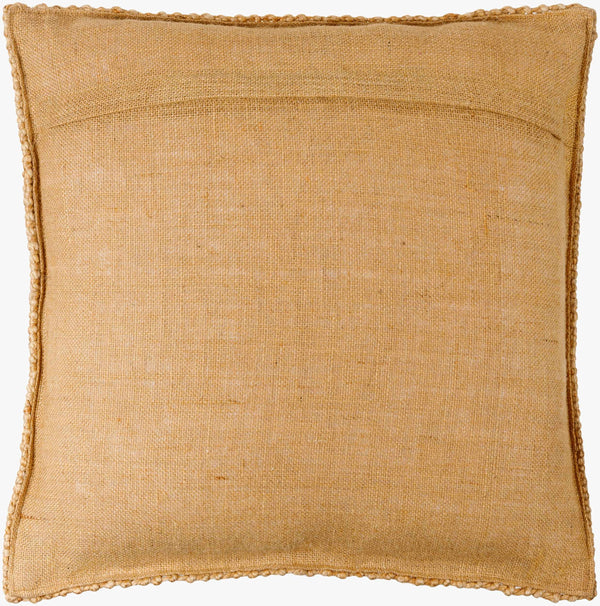 Surya Meerut Accent Pillow - 18"X18" Luxurious Jute Design, Soft Texture, Easy Care For Modern Elegance Beige Jute,Jute Mut001-1818
