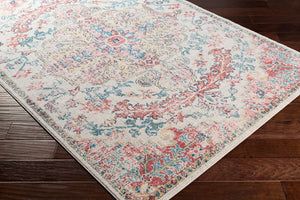 Livabliss Murat Traditional Medallion Polypropylene Area Rug for Living and Dining Rooms Red, White 5'3" x 7'3" MUT2323-5373