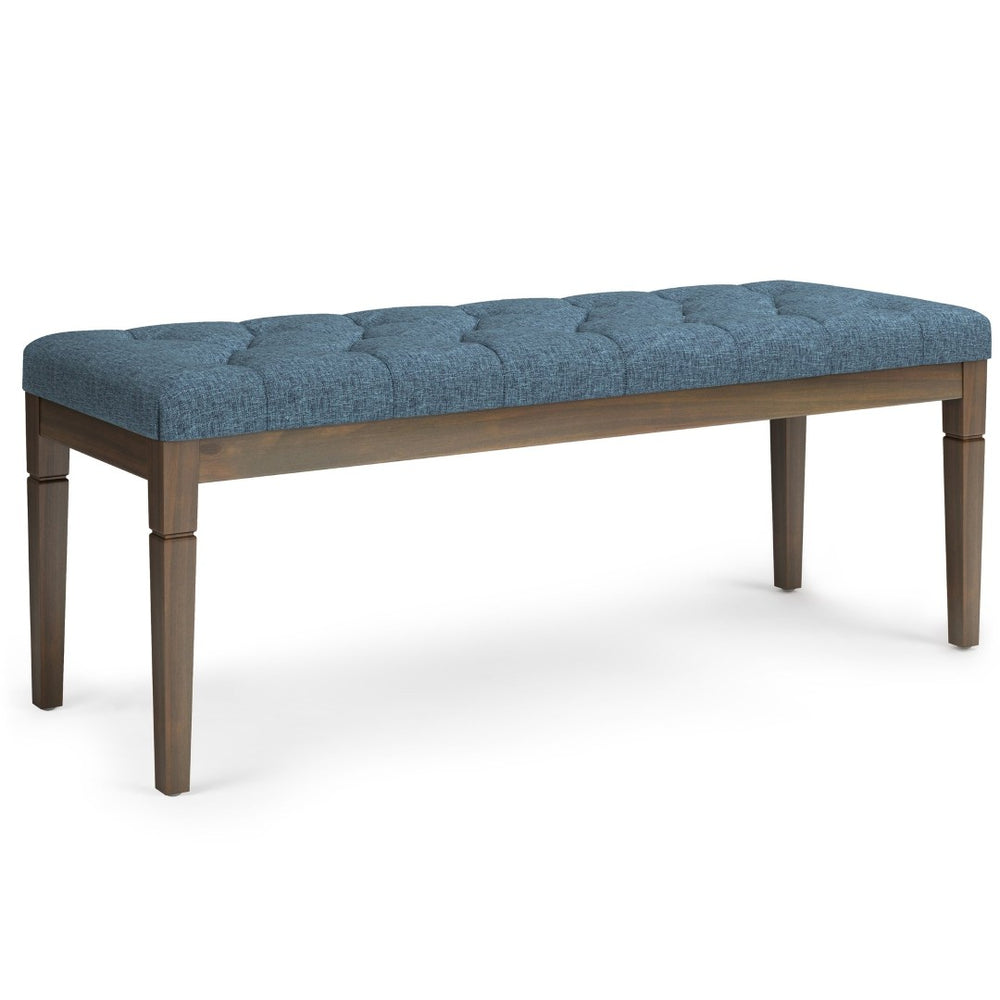 English Elm Waverly Tufted Ottoman Bench In Denim Blue - Classic Style, Versatile Seating For Any Space B136P159077-GIGA