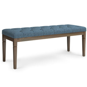 English Elm Waverly Tufted Ottoman Bench In Denim Blue - Classic Style, Versatile Seating For Any Space B136P159077-GIGA