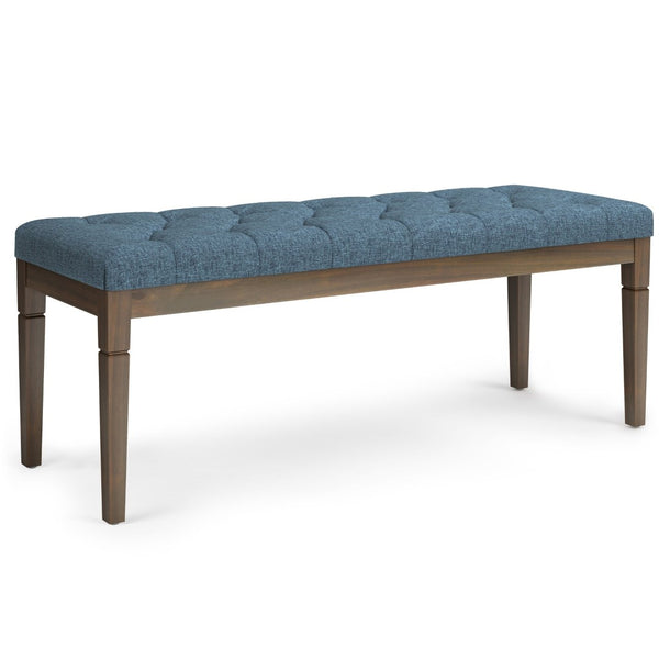 English Elm Waverly Tufted Ottoman Bench In Denim Blue - Classic Style, Versatile Seating For Any Space B136P159077-GIGA