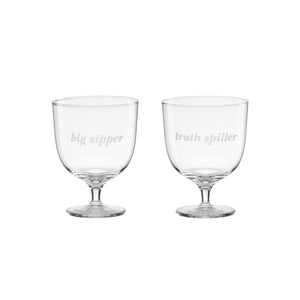 Lenox Kate Spade Truth Spiller & Big Sipper Short Glasses, Set of 2 Clear, NO COLOR GLASS,CRYSTAL 897459