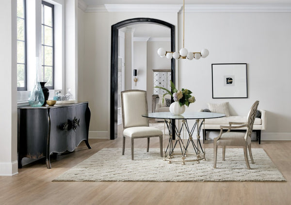Hooker Furniture Sanctuary Porte Noir Three-Door Buffet With Cabriole Legs, Soft-Close Doors & Ventilated Back Panel 5845-75900-99