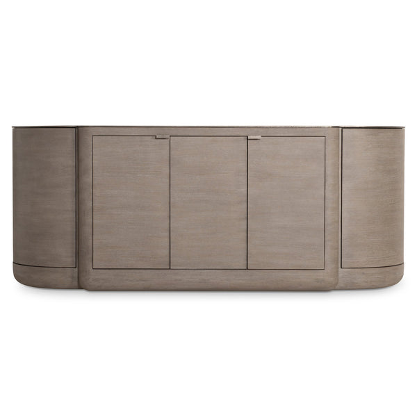 Bernhardt Bernhardt Romer Buffet In Forry Mahogany With Graphite Cast-Aluminum Top, Rustic Modern Storage Elegance 338134