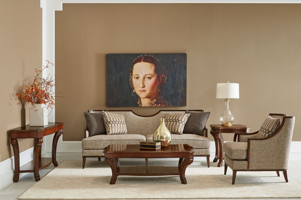 A.R.T. Furniture Harper Mineral Matching Chair - Elegant New Traditional Design With Down-blend Comfort & Style Gray, Brown Wood,Foam,Fabric 161523-5036aa