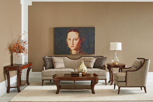 A.R.T. Furniture Harper Mineral Matching Chair - Elegant New Traditional Design With Down-blend Comfort & Style Gray, Brown Wood,Foam,Fabric 161523-5036aa