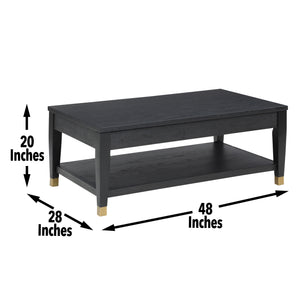 English Elm Steve Silver - Yves - Lift-Top Coffee Table - Black