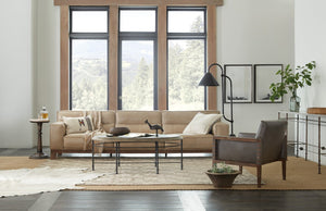 Hooker Furniture La Rabbs Prairie Martini Table - Compact Flemish-Finish Round Stone Top Side Table With Distressed Charm 6960-80117-87