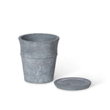 Meyer Cement Garden Pot w/ Tray, 7.25" ECL36028 Park Hill