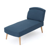 Christopher Knight Home® - Noble House - Carisia Mid Century Modern Navy Blue Fabric Chaise Lounge