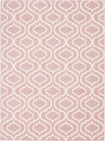 Nourison Jubilant JUB19 Machine Made Power-loomed Borderless Design Indoor Only Contemporary  Rug Pink, Pink 100% Polypropylene 99446479907