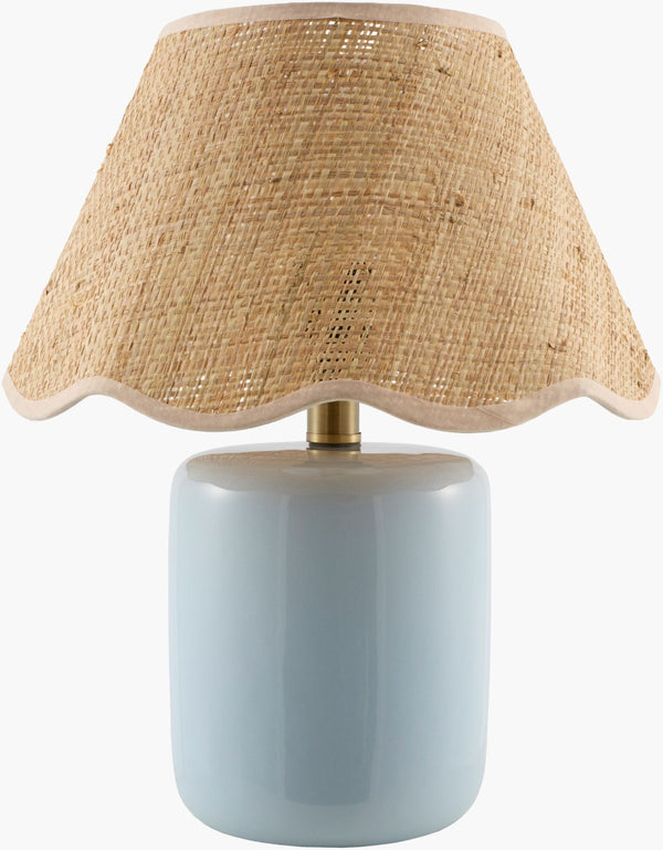 Livabliss Marivela Woven Seagrass Coastal Table Lamp with Soft Polyester Shade for Bedroom MVLA-001