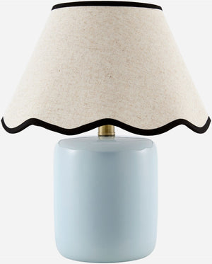 Livabliss Marivela Coastal Accent Lamp with Linen Shade for Nightstand or Living Room MVLA-003