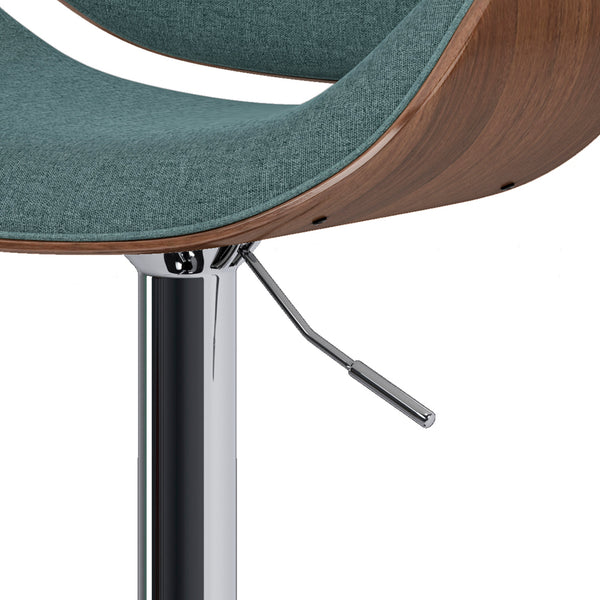 English Elm Marana Bentwood Adjustable Swivel Bar Stool - Stylish Light Turquoise For Modern Kitchens & Bars B136P158931