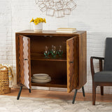 Christopher Knight Home® - Noble House - Harrington Mid-Century Modern Handcrafted Mango Wood Sideboard, Dark Brown