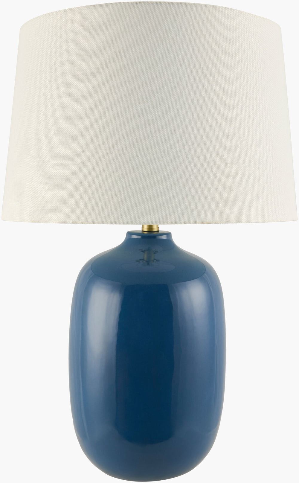 Surya Morven 27" Arts & Crafts Accent Table Lamp With Hand-painted Ceramic Body & Linen Shade Elegance Body, Dark Blue,Shade, White,Finial, Metallic ,Gold,Harp, Metallic ,Gold,Cord, Translucent Ceramic,Linen,Polyester,Iron Mvn-001
