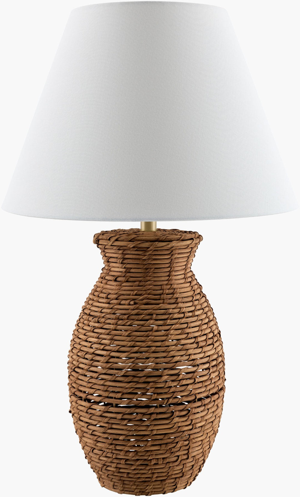 Surya Paradise Bay Rustic Accent Lamp with Linen Shade Metal Base for Bedroom or Living Room MVPB-001