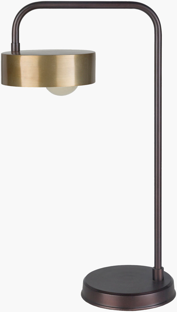 Surya Maverick 26" Rustic Accent Table Lamp – Chic Industrial Design, High-quality Felt & Metal, Unique! Body, Metallic ,Bronze,Base, Metallic ,Bronze,Shade, Metallic ,Brass Iron,Metal,Metal Mvr-001