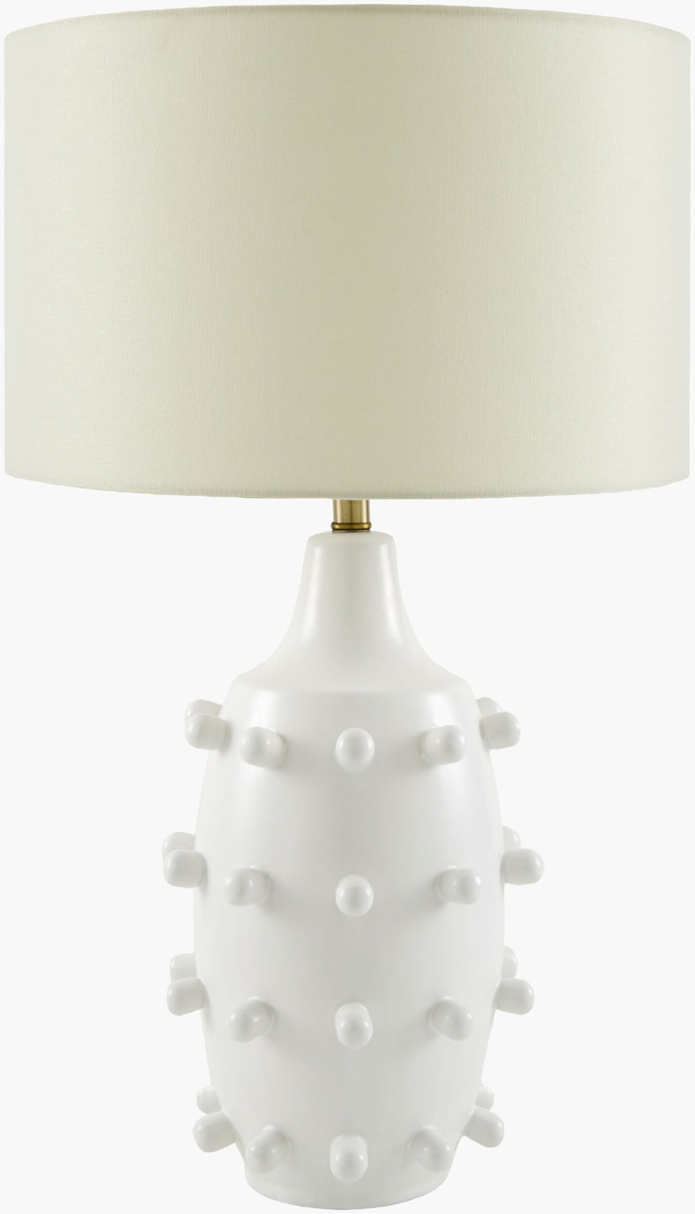 Surya Seashell Pearl Accent Table Lamp with Linen Shade for Classic Living Room Decor MVSL-001