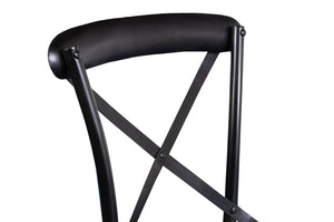 Porter Designs Porter Odeon Gray Metal Dining Chairs Set Of 2 - Elegant X Back Design For Chic Dining Spaces Gray Metal 07-196-02-5174