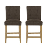 Christopher Knight Home® - Noble House - Rossburg Contemporary Button Tufted Fabric Counter Stools (Set of 2)