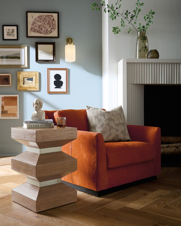 Hooker Furniture Sonnet Square End Table Wren Oak Veneer With Satin Metal Bands — Chunky Geometric Accent For Small Spaces 6072-80213-85