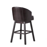 Christopher Knight Home® - Noble House - Ogden Contemporary Tufted Swivel Barstools with Nailhead Trim (Set of 2)