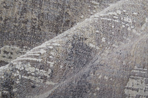 Feizy Rugs Lennon Abstract Distressed Rug - Durable Polyester & Polypropylene For Sophisticated Home Décor Taupe,Tan,Blue Polyester,Polypropylene Len39g1fgrybluc00