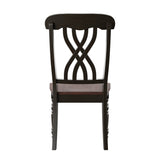 Homelegance By Top-Line Antonio Two-Tone Antique Dining Chairs (Set of 2) Black Rubberwood