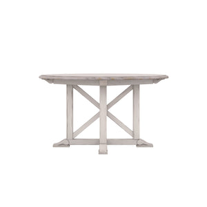 A.R.T. Furniture Alcove Round Dining Table - Elegant Belgian Ivory Finish With Extendable Leaf For Stylish Gatherings White Acacia Solids,Maple Veneers 321225-2817