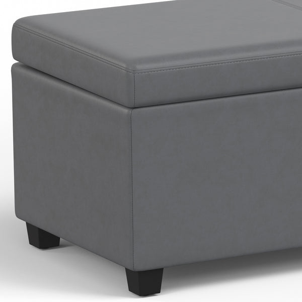 English Elm Avalon Extra Large Storage Ottoman Bench In Stone Grey – Stylish Seating & Hidden Storage Solution B136P158657