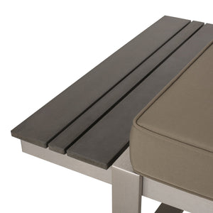 English Elm Christopher Knight Home® - Sterling Khaki Left Arm Sofa Seater - Elegant Aluminum Frame, Durable Comfort For Indoor & Outdoor Use 68036.00GRY