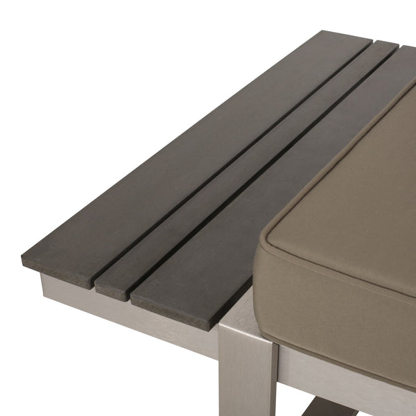 English Elm Christopher Knight Home® - Sterling Khaki Left Arm Sofa Seater - Elegant Aluminum Frame, Durable Comfort For Indoor & Outdoor Use 68036.00GRY