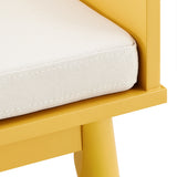 Homelegance By Top-Line Aeron 1-Drawer Cushioned Entryway Bench Yellow Rubberwood