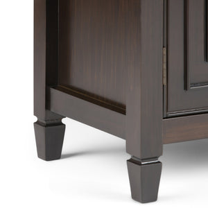 English Elm Connaught Handcrafted Solid Wood Storage Cabinet In Dark Chestnut Brown - Timeless Colonial Design B136P158125
