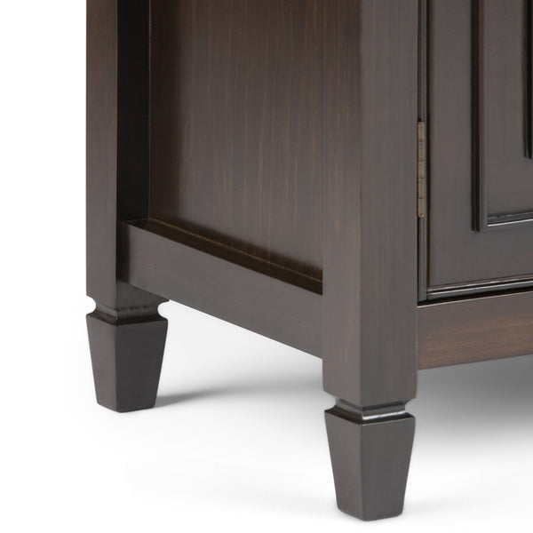 English Elm Connaught Handcrafted Solid Wood Storage Cabinet In Dark Chestnut Brown - Timeless Colonial Design B136P158125