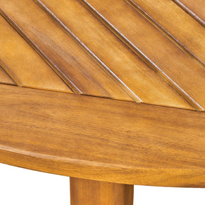 English Elm Stamford Solid Acacia Outdoor Square Dining Table Seats Four with Gray Modern Finish 63119.00