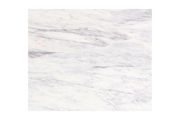 Porter Designs Porter Hepburn Round End Table With Solid Marble Top & Natural Mango Wood - Modern Elegance White Wood 05-108-03c-1931-kit