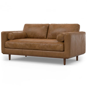 English Elm Morrison 72" Caramel Brown Sofa - Handcrafted Mid-Century Modern Design For Ultimate Comfort And Style B136P159627