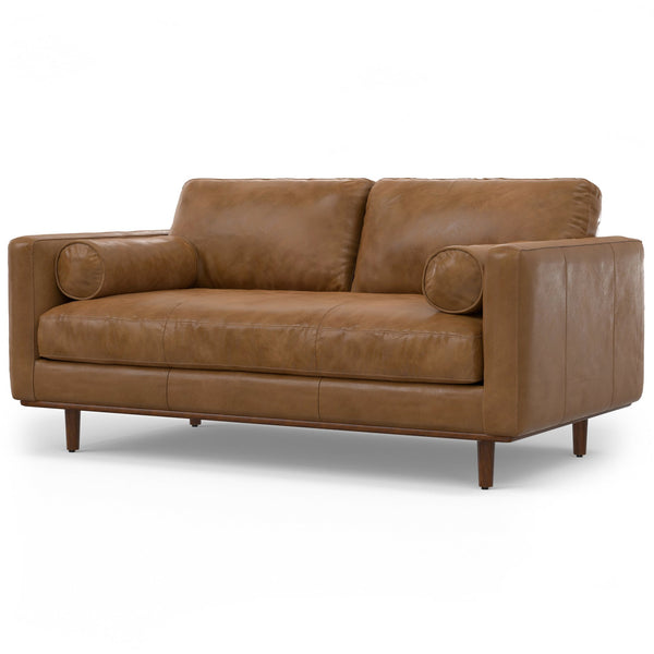English Elm Morrison 72" Caramel Brown Sofa - Handcrafted Mid-Century Modern Design For Ultimate Comfort And Style B136P159627