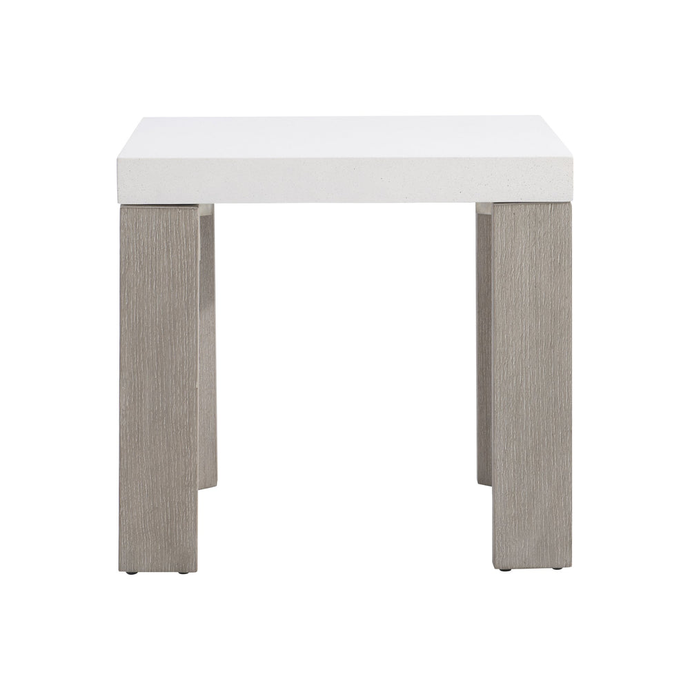 Bernhardt Bernhardt Lorenzo Side Table With Vintage Cream Grc Top And Flint White Oak Base, Modern-Organic Accent (96) 465111