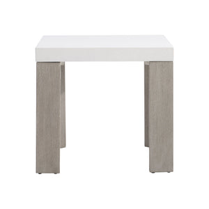 Bernhardt Bernhardt Lorenzo Side Table With Vintage Cream Grc Top And Flint White Oak Base, Modern-Organic Accent (96) 465111