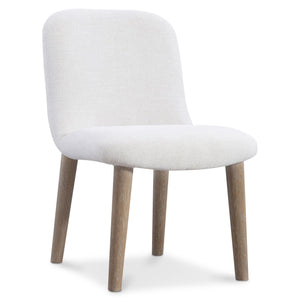 Bernhardt Bernhardt Loggia Side Chair With Wire-Brushed Oak Legs, Performance Fabric Upholstery, Ergonomic Design 345545