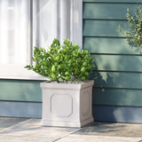 Christopher Knight Home® - Noble House - Burgos Outdoor Small Cast Stone Planter, Antique White