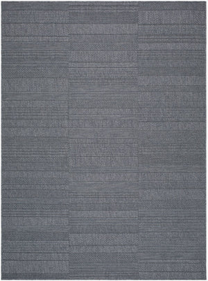 Livabliss Five O'clock Somewhere Flatweave Polypropylene Rug Woven in Turkey for Indoor Outdoor Slate Gray, Cha 7'10" x 10' MXFO2300-71010