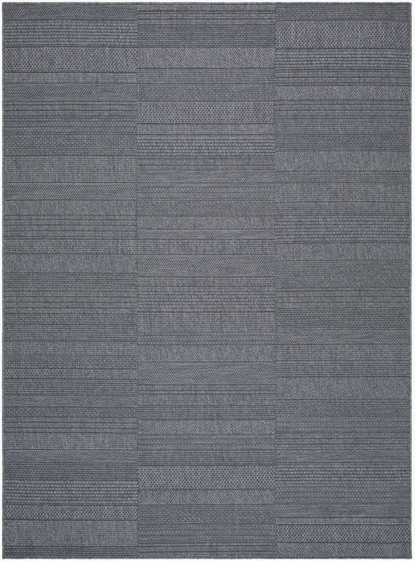 Livabliss Five O'clock Somewhere Flatweave Polypropylene Rug Woven in Turkey for Indoor Outdoor Slate Gray, Cha 7'10" x 10' MXFO2300-71010