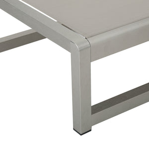 English Elm Christopher Knight Home® - Outdoor Chaise Lounge Set of 2 — Adjustable Aluminum Frame, Breathable Textilene Mesh Seating, Grey 77.5" 62397.00ECRMP2